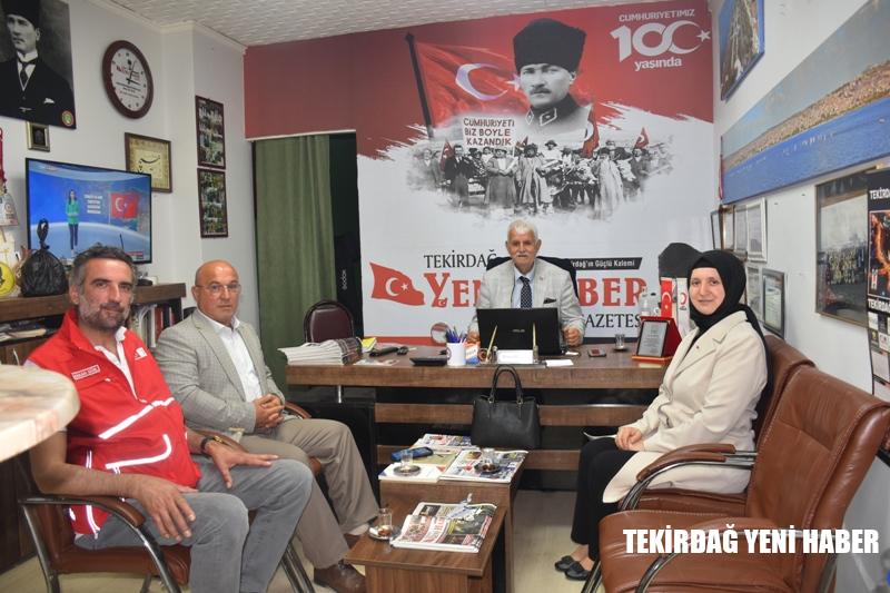 Kızılay Tekirdağ Şubesinden Yeni Haber Gazetesine Ziyaret