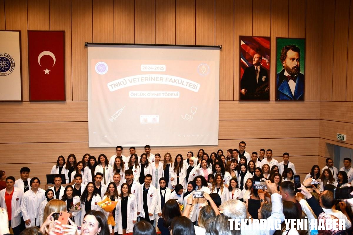 TEKİRDAĞ NKÜ VETERİNER FAKÜLTESİ BEYAZ ÖNLÜK GİYME TÖRENİ GERÇEKLEŞTİRİLDİ