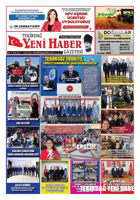 Tekirdağ Yeni Haber Gazetesi 554.Sayı Çıktı