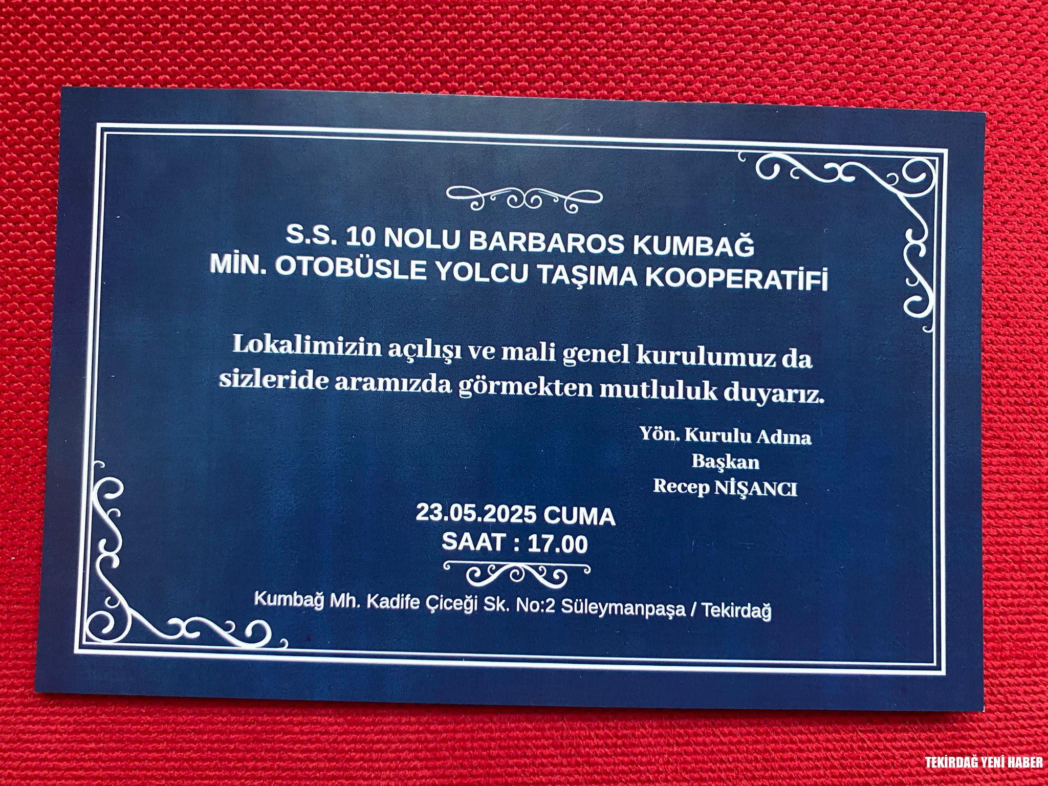 YOLCU TAŞIMA MOTORLU TAŞIYICILAR KOOPERATİFİ  2024  YILI OLAĞAN GENEL KURUL TOPLANTISI 