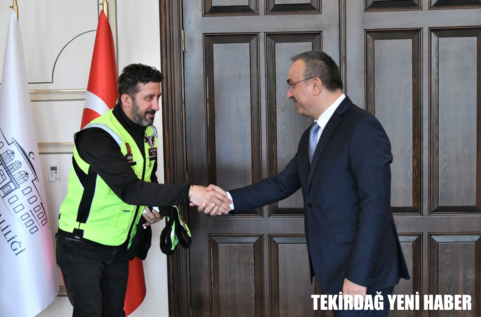 Vali Soytürk Tekirdağ Motosiklet Derneği Yetkililerini Kabul Etti