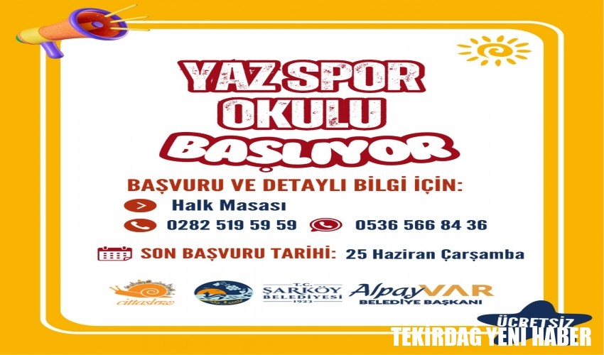 Yaz Spor Okulu Başlıyor