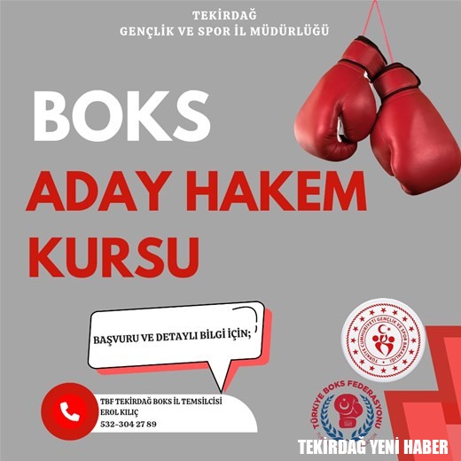 İLİMİZDE BOKS ADAY HAKEM KURSU AÇILIYOR!