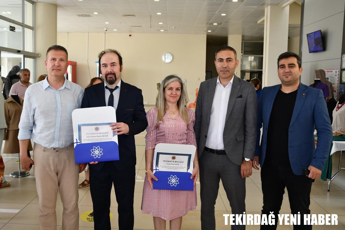 NKÜ DE GİYSİ DİKİMİ VE YAĞLI BOYA KURSLARI SERGİSİ AÇILDI