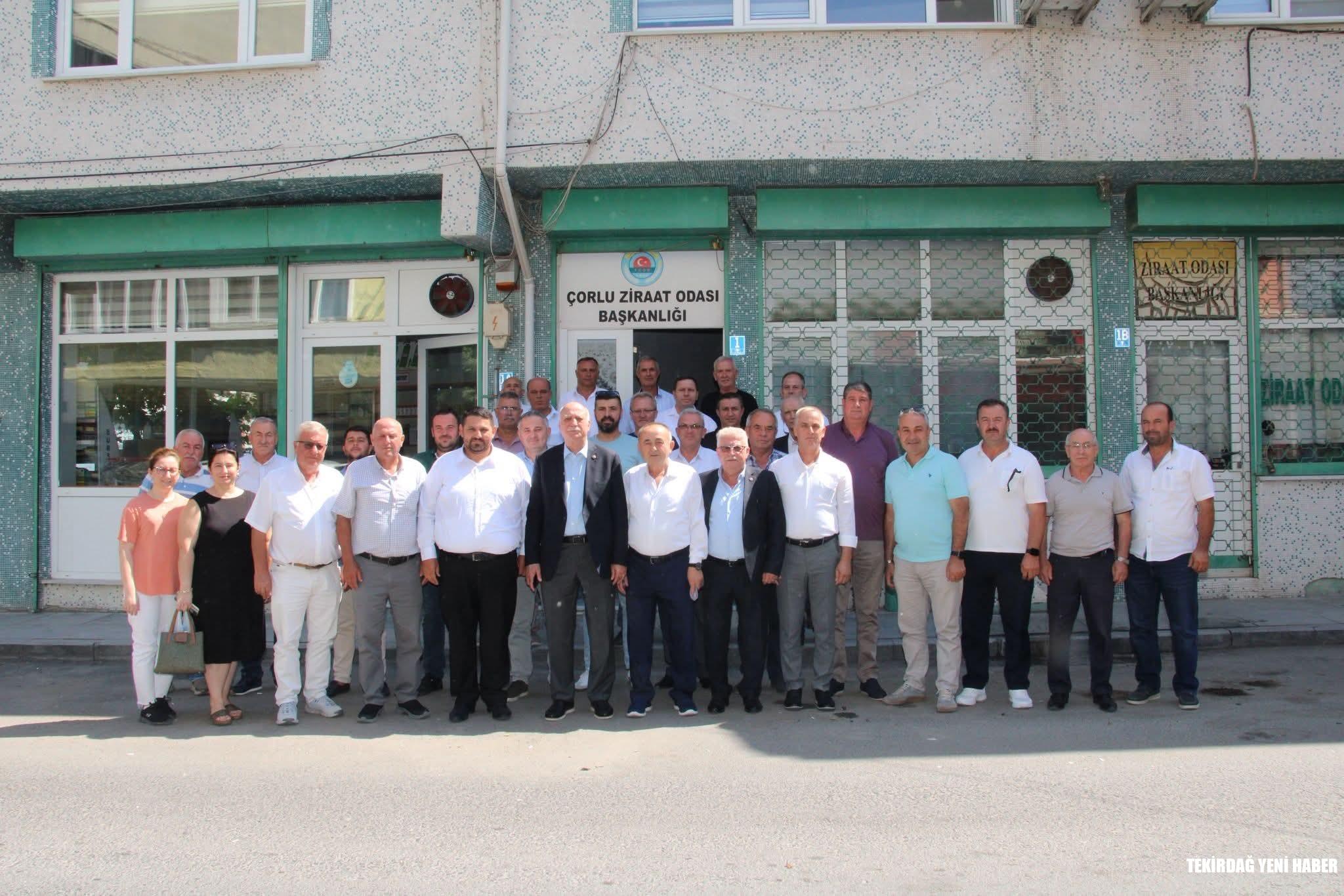 TZOB Genel Başkanı Şemsi Bayraktar, Tekirdağ’da Ziraat Odası Başkanları ve Çiftçilerle Buluştu