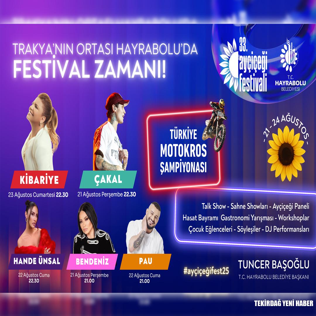 33’ncüsü Düzenlenecek Ayçiçeği Festivali Programı Dopdolu!