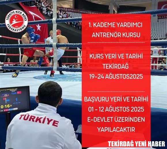 KİCK BOKS 1. KADEME YARDIMCI ANTRENÖR KURSU İLİMİZDE AÇILIYOR!