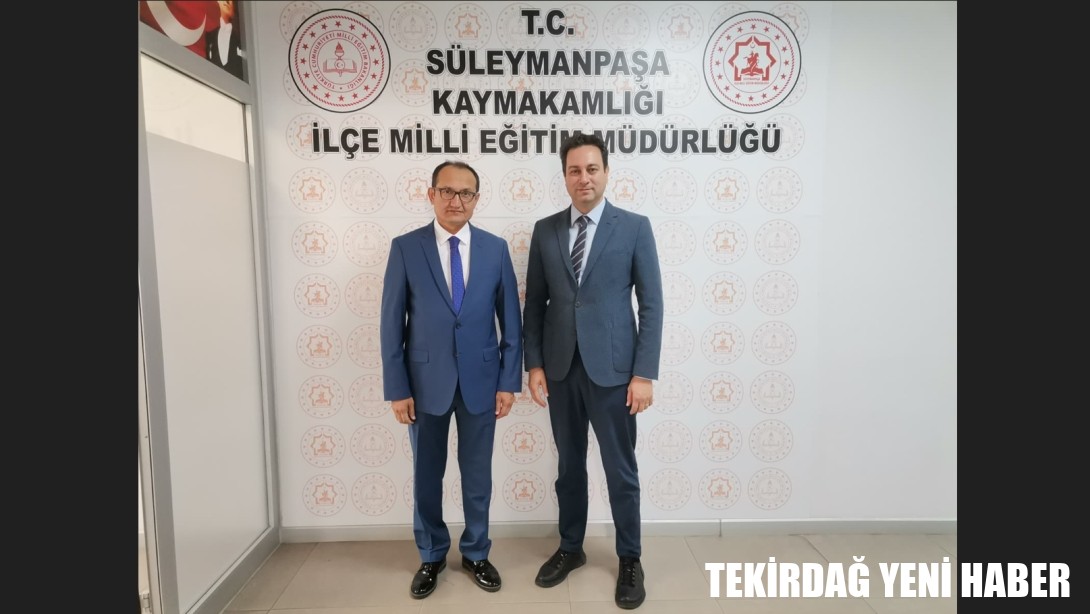 Tekirdağ İl Emniyet Müdür Yardımcısı  Volkan KORKMAZ, İlçe Milli Eğitim Müdürü Fahri KIRMIZI’ya Hayırlı Olsun Ziyaretinde Bulundu.