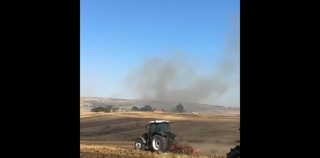 Tekirdağ Süleymanpaşa ilçesi Bıyıkali Mahallesi’nde başlayan yangın rüzgarın etkisiyle büyüdü
