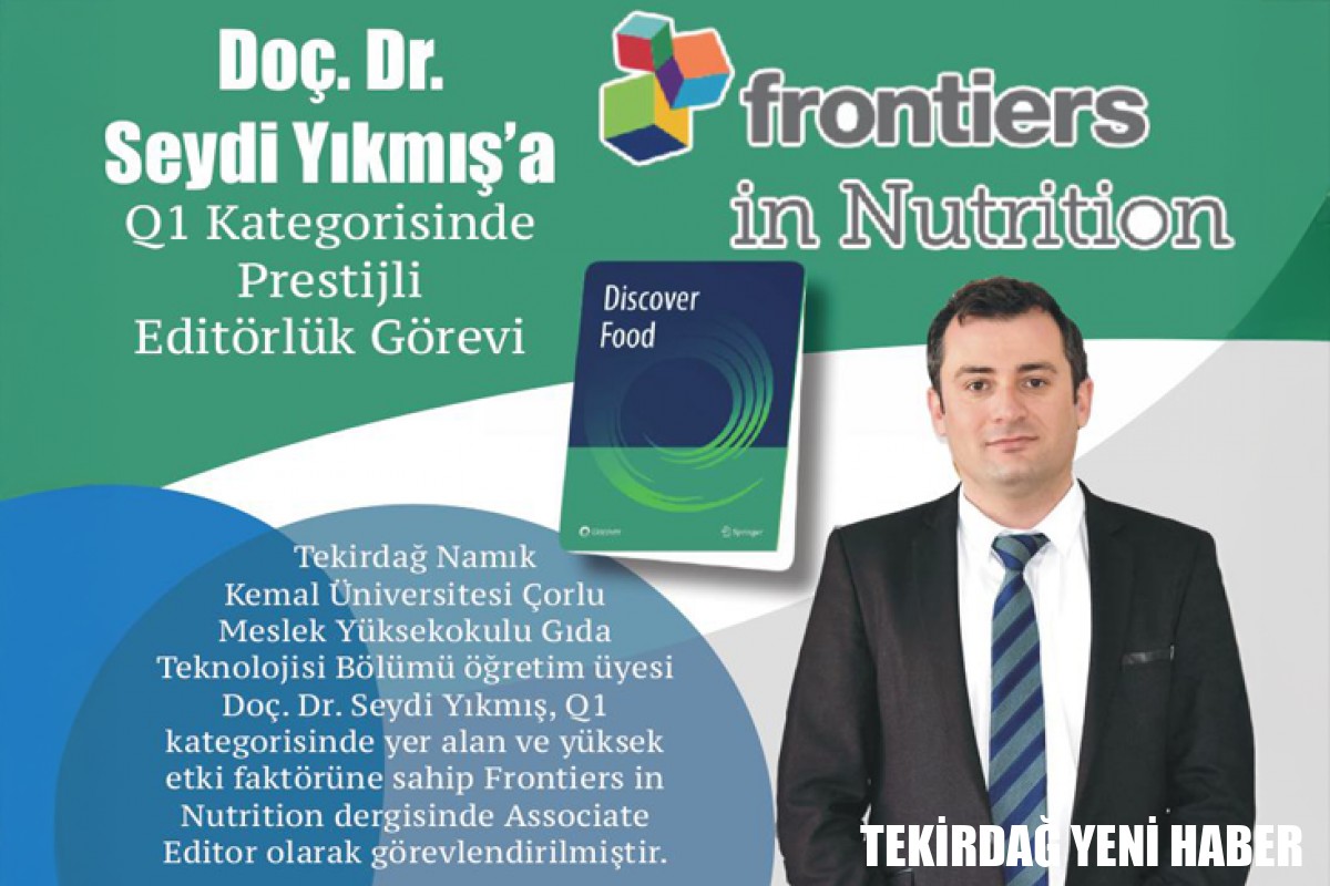 DOÇ. DR. SEYDİ YIKMIŞ’A Q1 KATEGORİSİNDE PRESTİJLİ EDİTÖRLÜK GÖREVİ