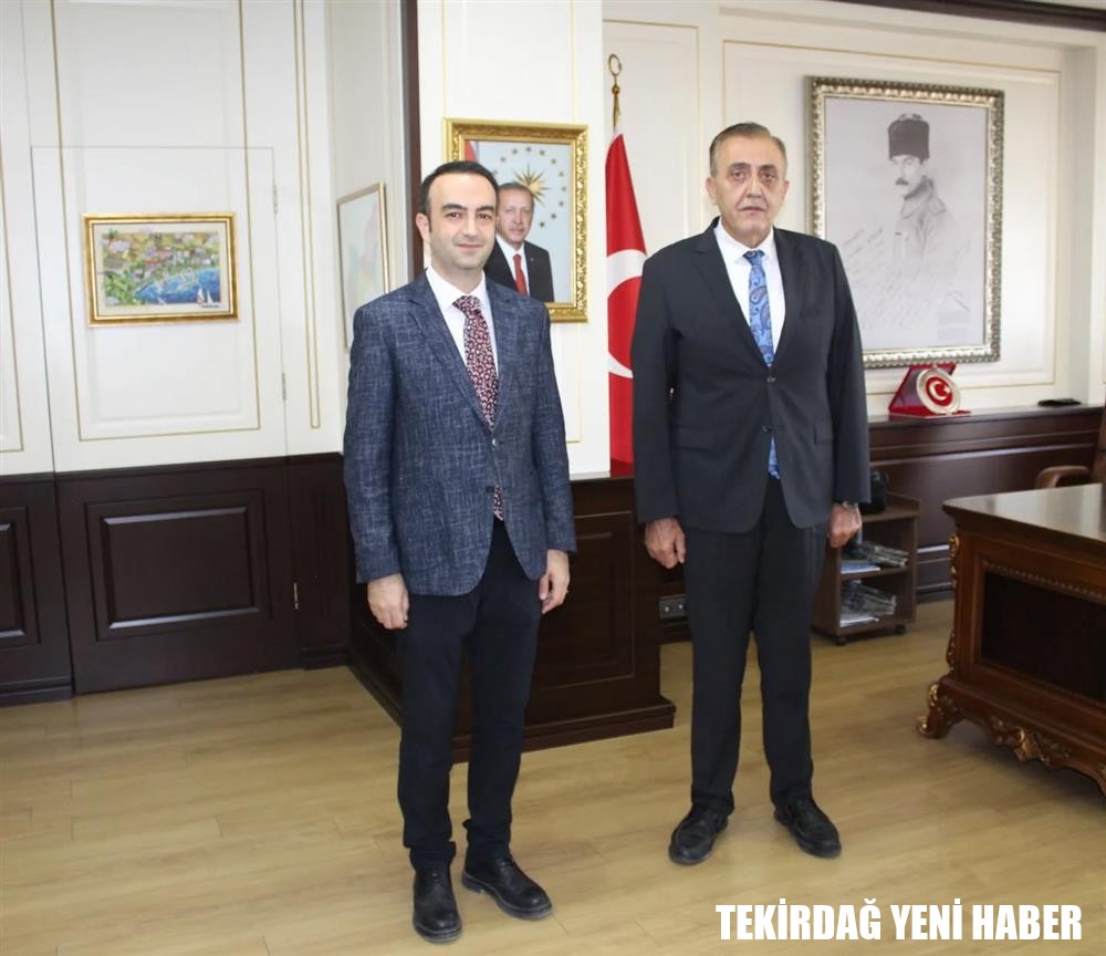 İl Sağlık Müdürü Uzm. Dr. Lütfi Çağatay Onar, Süleymanpaşa Kaymakamı  Mahmut Nedim Tunçer’e makamında ziyarette bulundu.
