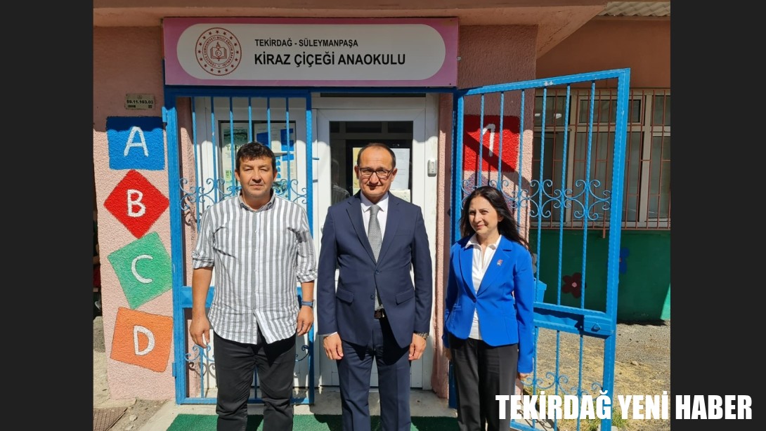 İlçe Milli Eğitim Müdürü Fahri KIRMIZI, İlçemiz Kiraz Çiçeği Anaokulunu ve 50.Yıl Ortaokulunu Ziyaret Etti.