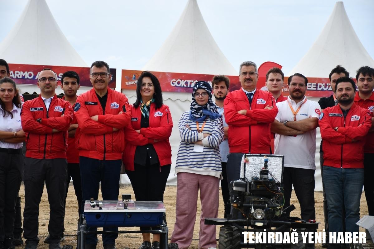 İTÜ REKTÖRÜ PROF. DR. HASAN MANDAL VE ASELSAN GENEL MÜDÜR YARDIMCISI ZEKERİYYA ŞAHİN DE TEKİRDAĞ NKÜ’DE TEKONFEST İKA HEYECANINA ORTAK OLDU