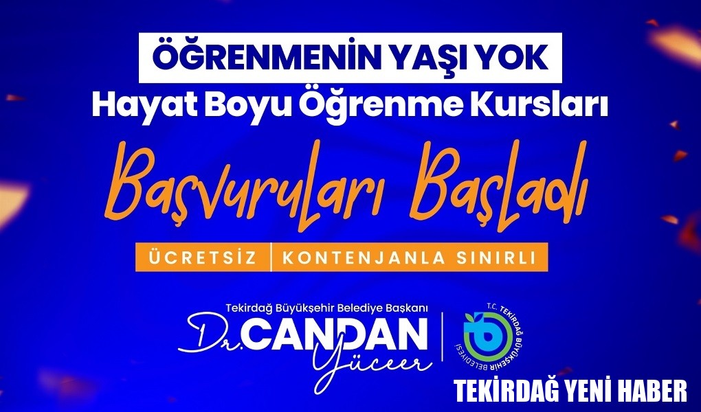 TEKİRDAĞ’DA KÜLTÜR, SANAT VE SPOR KURSLARI BAŞLIYOR