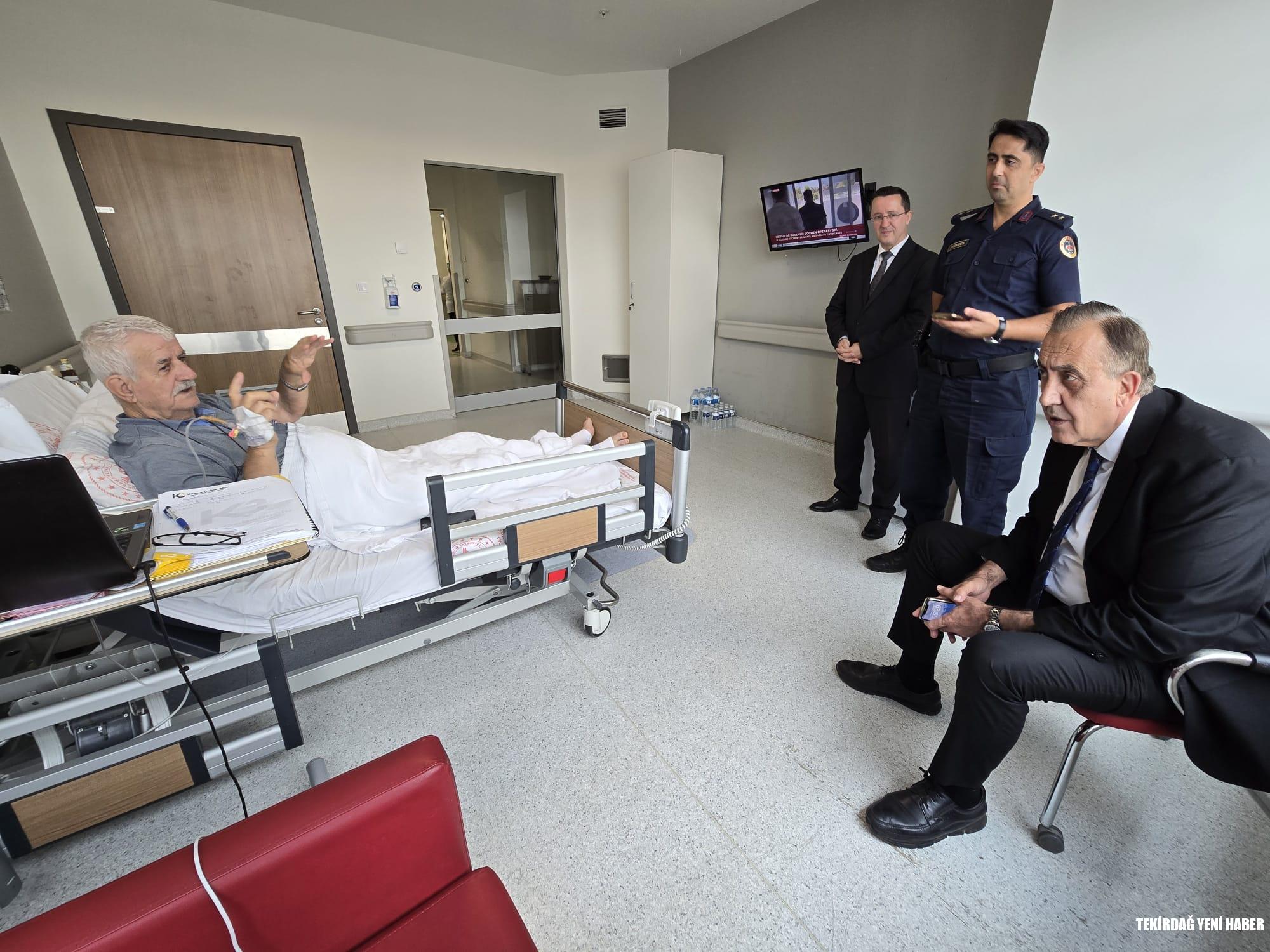 Süleymanpaşa Kaymakamı Mahmut Nedim Tunçer’den Ersin Bilmeç’e Geçmiş Olsun Ziyareti