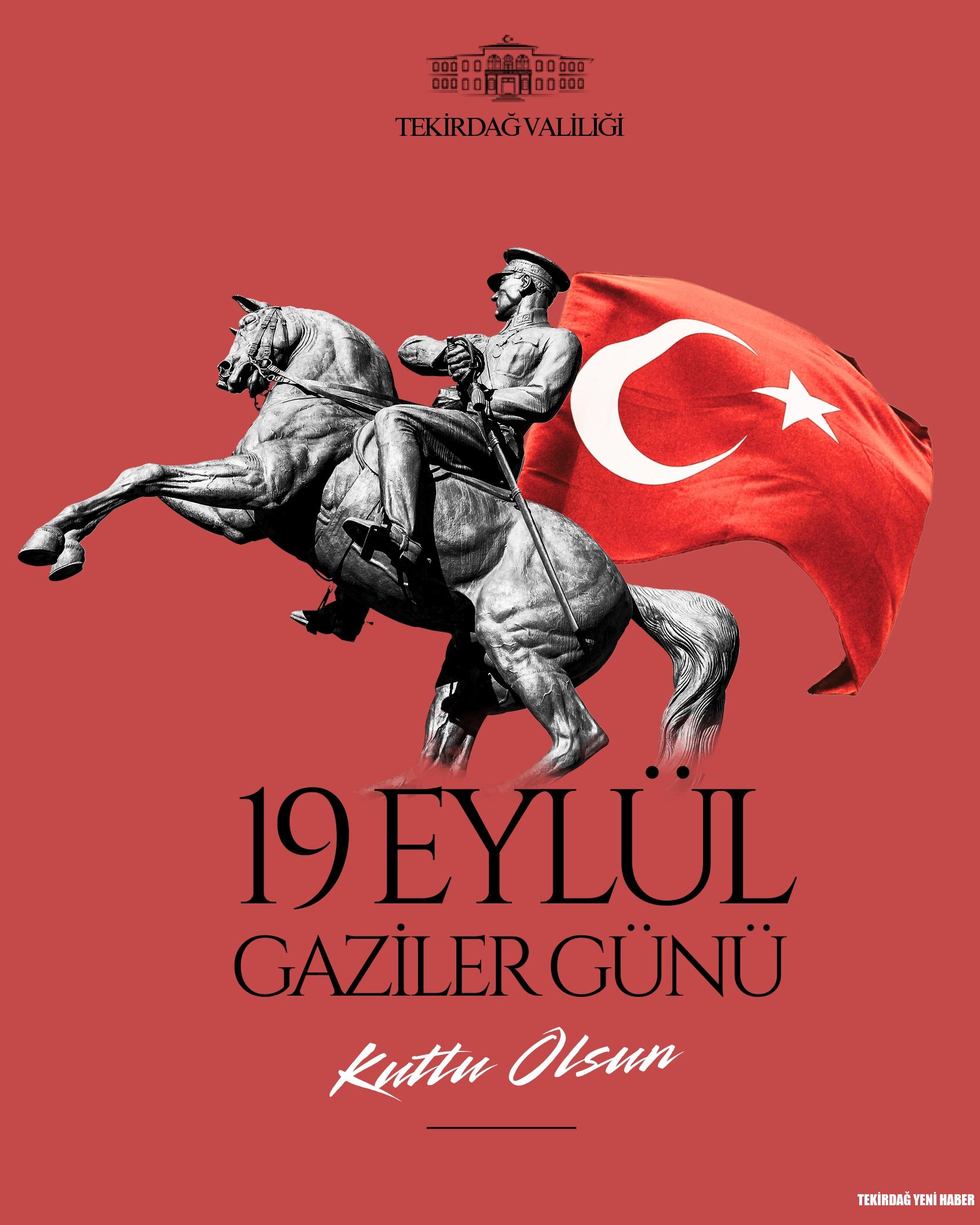 Tekirdağ’da 19 Eylül Gaziler Günü Programı