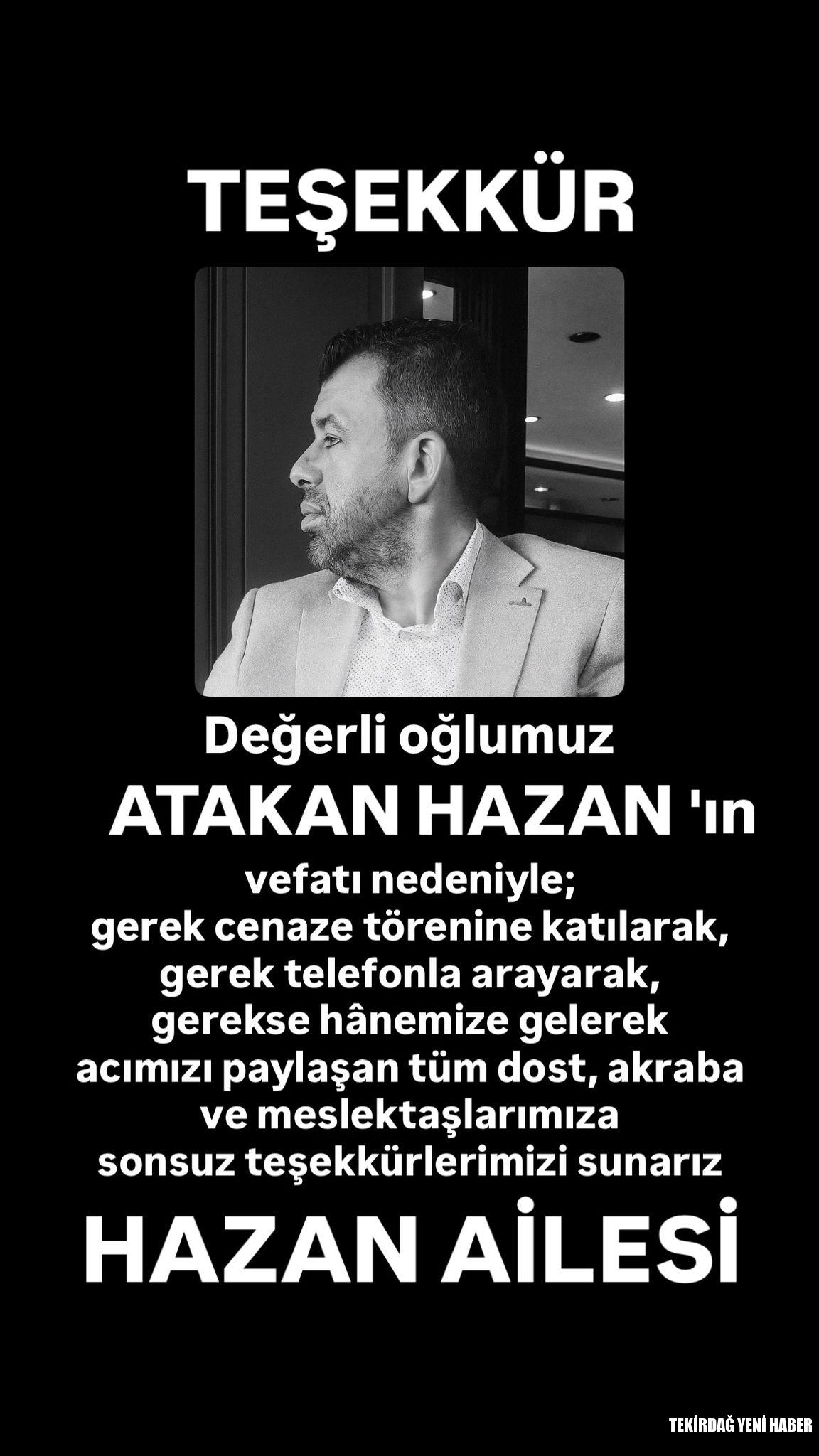 VEFAT & TEŞEKKÜR
