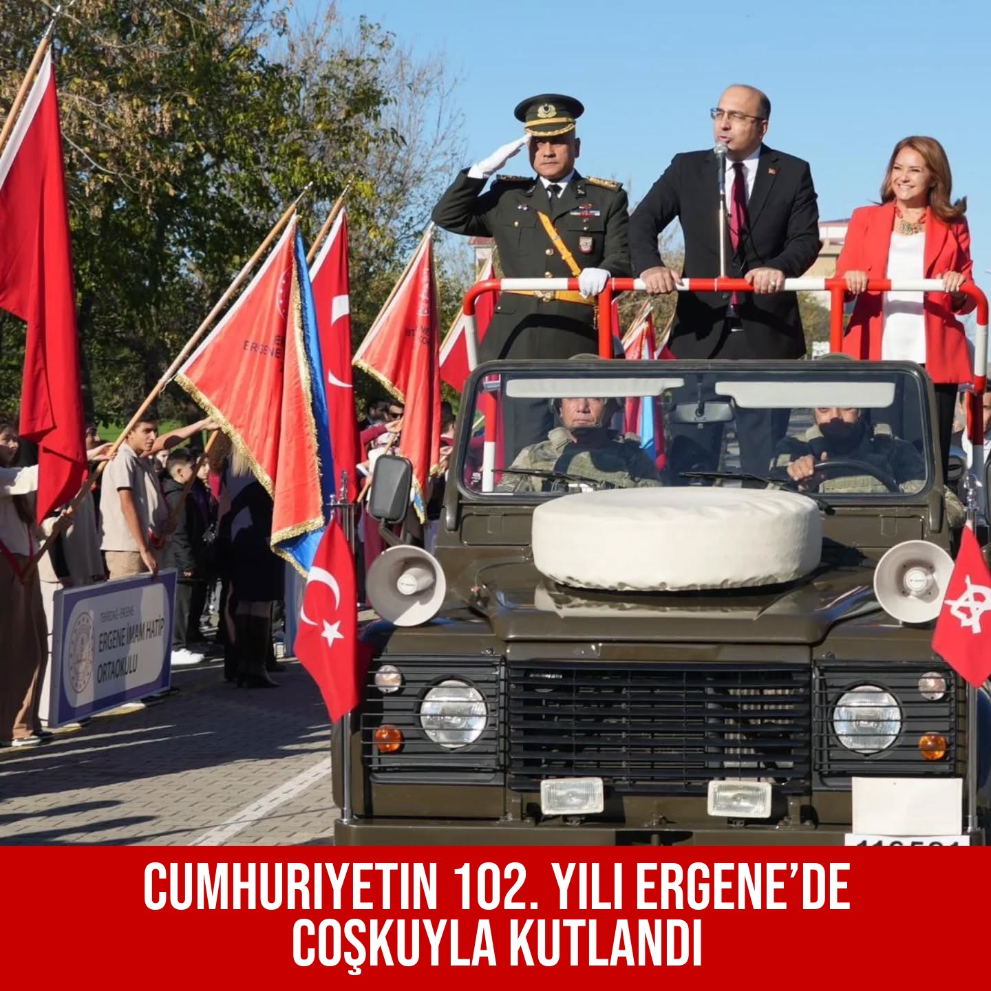Cumhuriyetin 102. Yılı Ergene’de Coşkuyla Kutlandı
