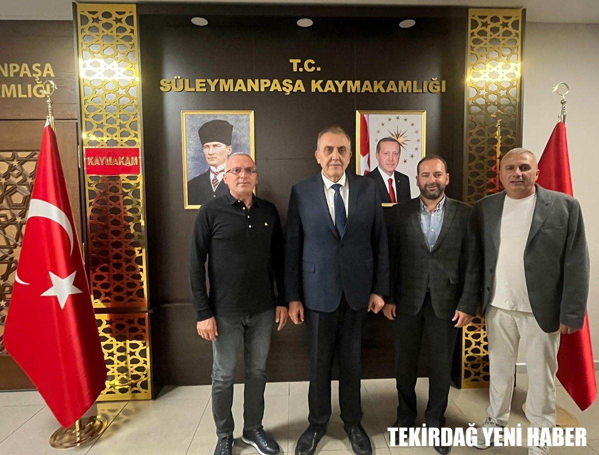 Kaymakamı  Mahmut Nedim TUNÇER, iş insanları Cengiz KARAGÖZDERE ile…