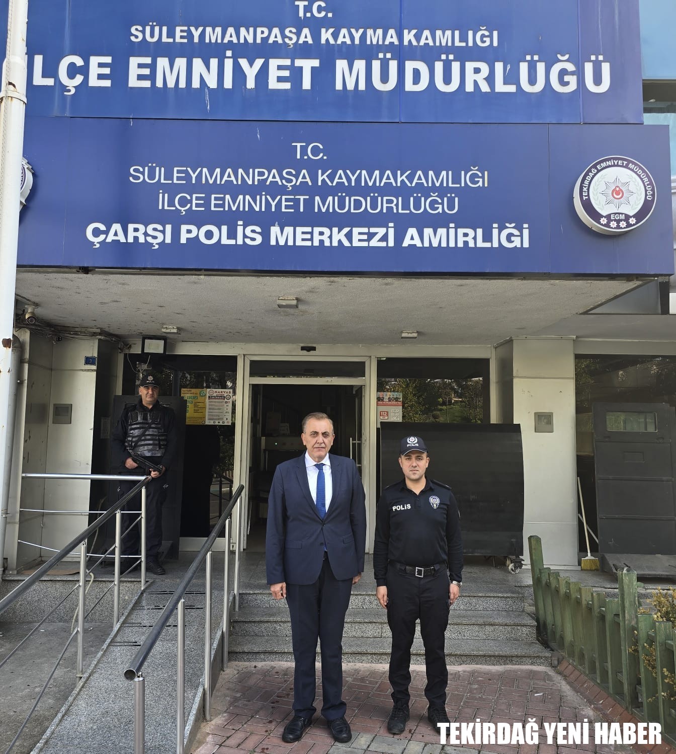 Kaymakamı  Mahmut Nedim TUNÇER, Süleymanpaşa İlçe Emniyet Müdürlüğünü ziyaret…