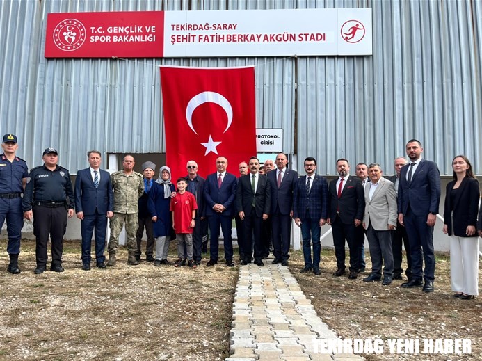 SARAY İLÇEMİZİN STADI YENİ İSMİYLE ‘’ ŞEHİT FATİH BERKAY AKGÜN’’ OLDU.