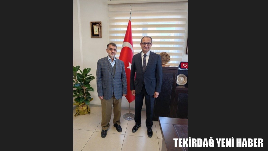 Tekirdağ Eğitime Destek Platformu Kurucu Başkanı  Hüseyin SİVRİ, İlçe Milli Eğitim Müdürü Fahri KIRMIZI’yı Ziyaret Etti.