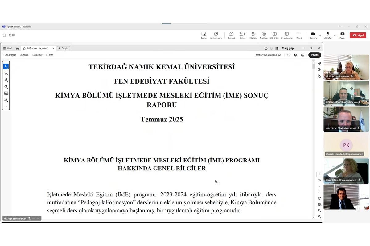 ÜNİVERSİTEMİZ LİSANS PROGRAMLARI İŞLETMEDE MESLEKİ EĞİTİM KOORDİNASYON KURULU (İŞMEK) TOPLANTI GERÇEKLEŞTİRDİ