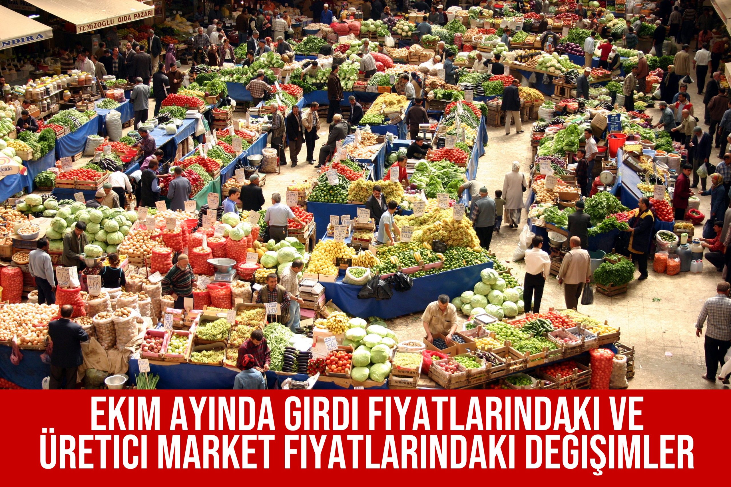 Ekim ayında girdi fiyatlarındaki ve üretici market fiyatlarındaki değişimler