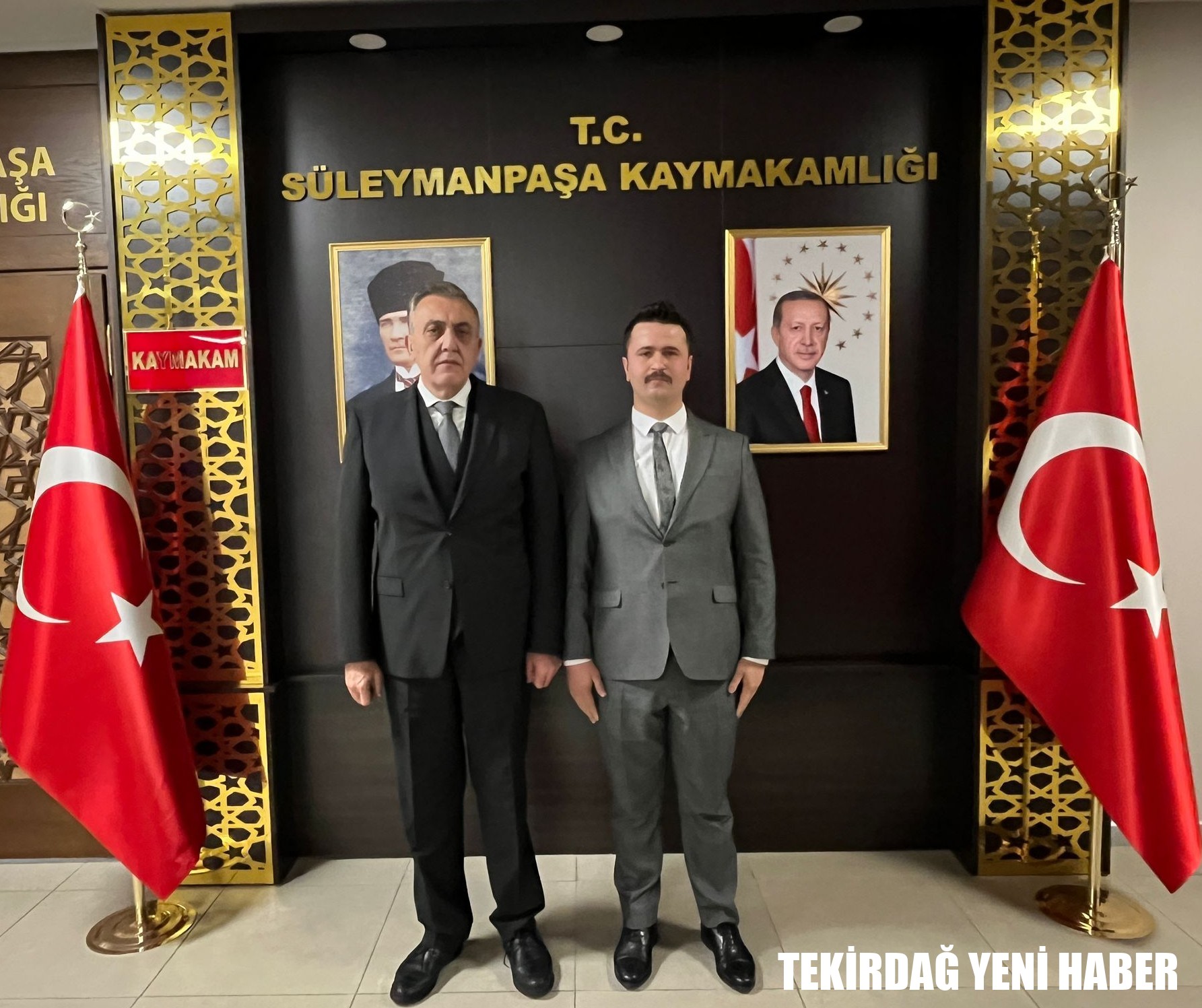 Kaymakam Mahmut Nedim TUNÇER, Kaymakam adayı  Fahrettin ÇIRAK‘ı makamında ağırladı