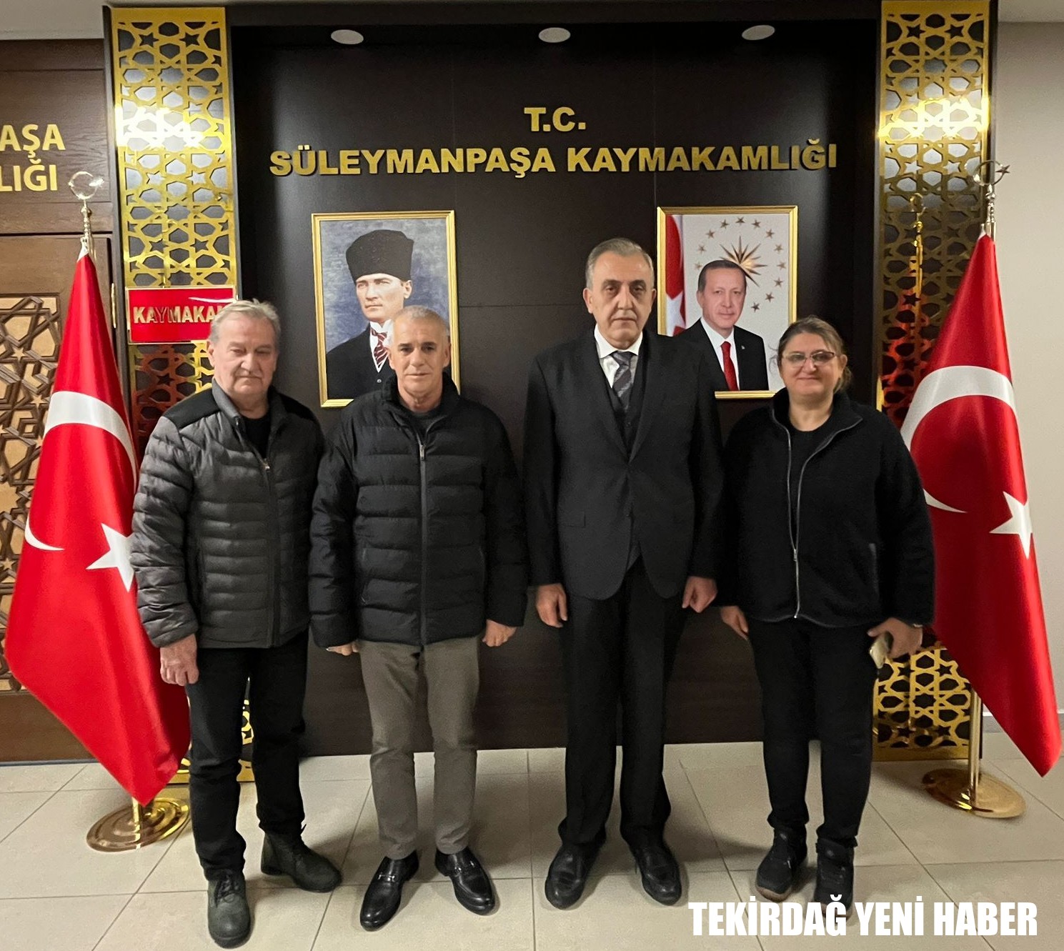 Kaymakamı  Mahmut Nedim TUNÇER, Tekirdağ Lokantacılar Esnaf Odası Başkanı Ali KIRAL ile Yönetim Kurulu Üyeleri…