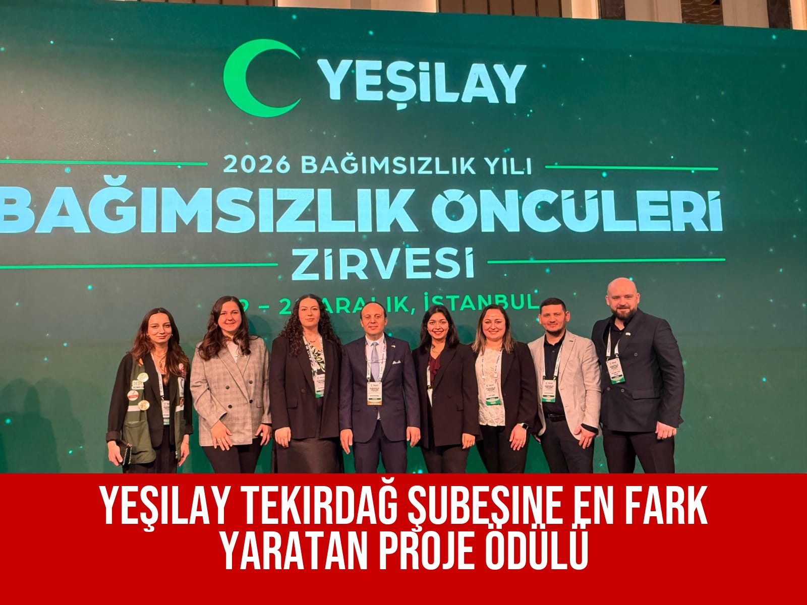 Yeşilay Tekirdağ Şubesine En Fark Yaratan Proje Ödülü