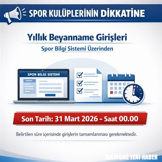 İLİMİZ SPOR KULÜPLERİNİN DİKKATİNE