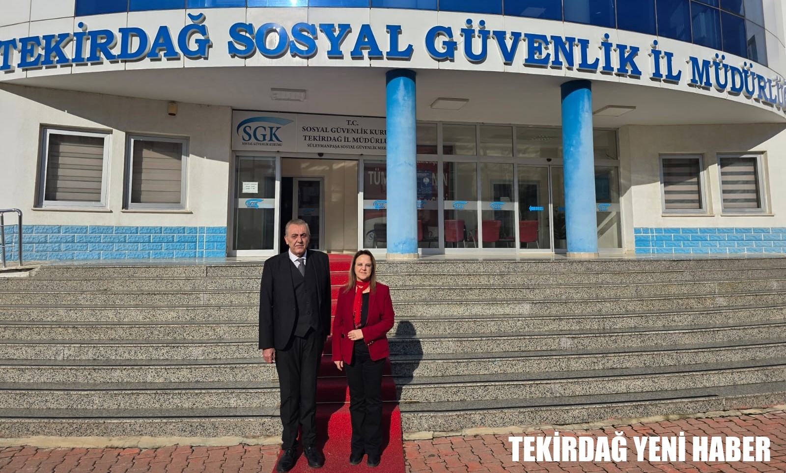 Kaymakamı  Mahmut Nedim TUNÇER, Tekirdağ Sosyal Güvenlik Kurumu İl Müdürü Fatma Derya ALAN’ı ziyaret etti