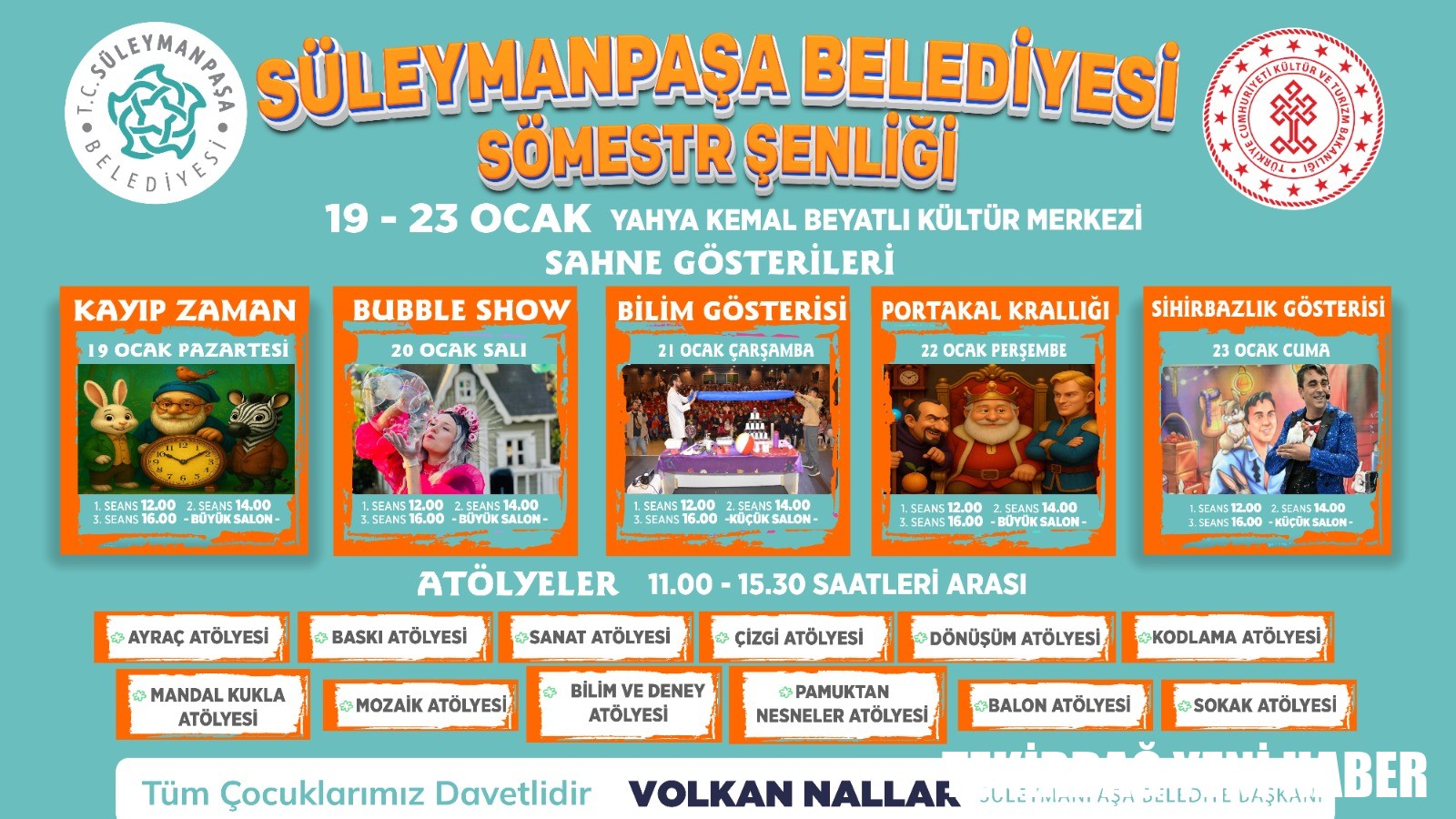 Süleymanpaşa Belediyesi Sömestr Şenliği Başlıyor