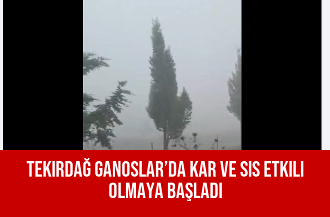 Tekirdağ Ganoslar’da Kar ve Sis Etkili Olmaya Başladı