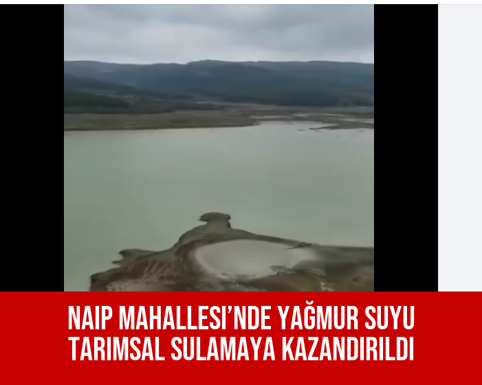 Naip Mahallesi’nde Yağmur Suyu Tarımsal Sulamaya Kazandırıldı
