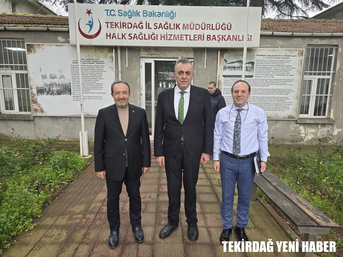 Süleymanpaşa Kaymakamı  Mahmut Nedim TUNÇER, Tekirdağ Halk Sağlığı Hizmetleri Başkanı Dr. Hacı Bayram ZENGİN’i ziyaret etti