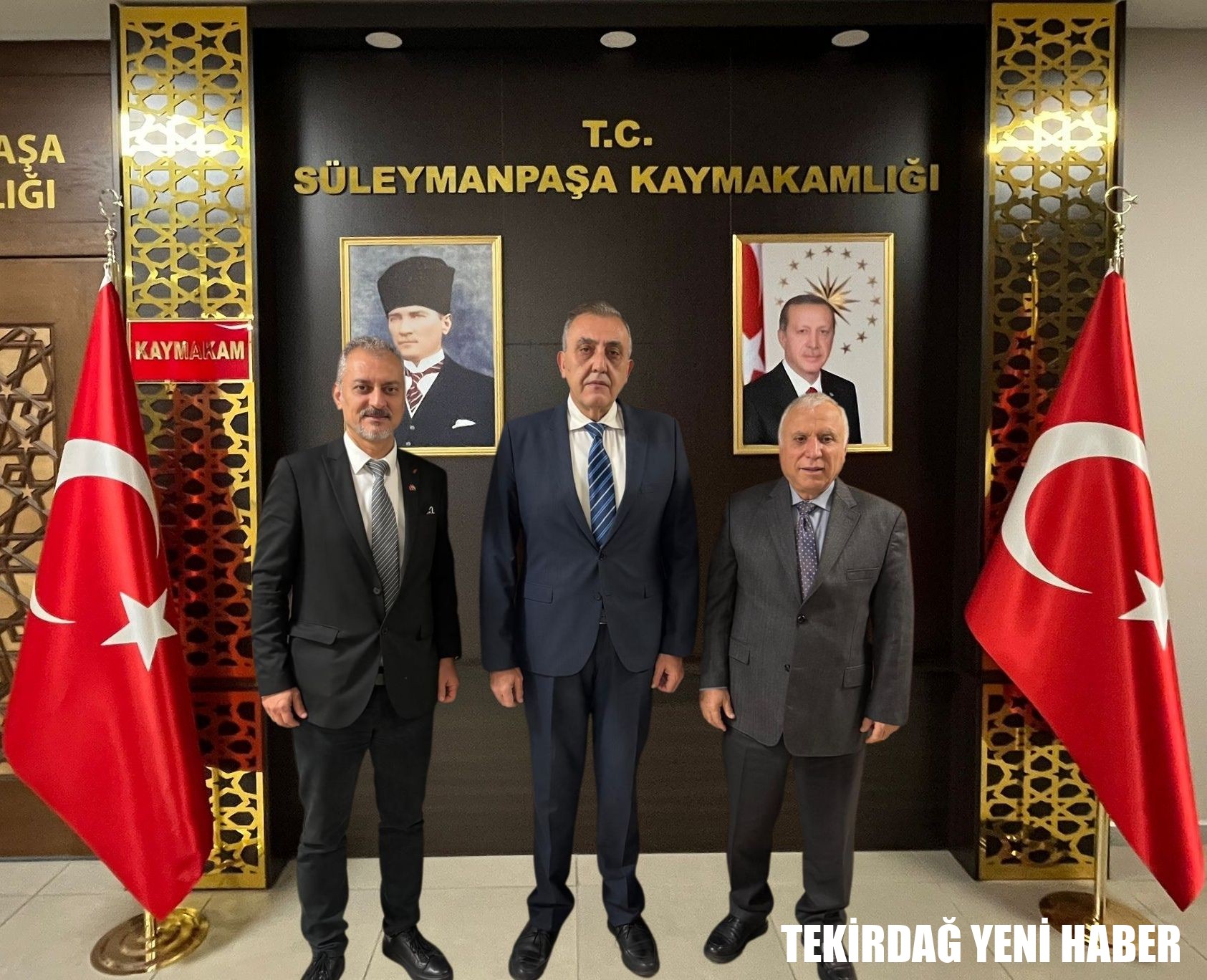 Süleymanpaşa Kaymakamı  Mahmut Nedim TUNÇER, Tekirdağ Musiki Derneği Başkanı Dr. Gökhan ONUR ile Başkan Yardımcısı Ahmet OKAN’ın ziyaretini…