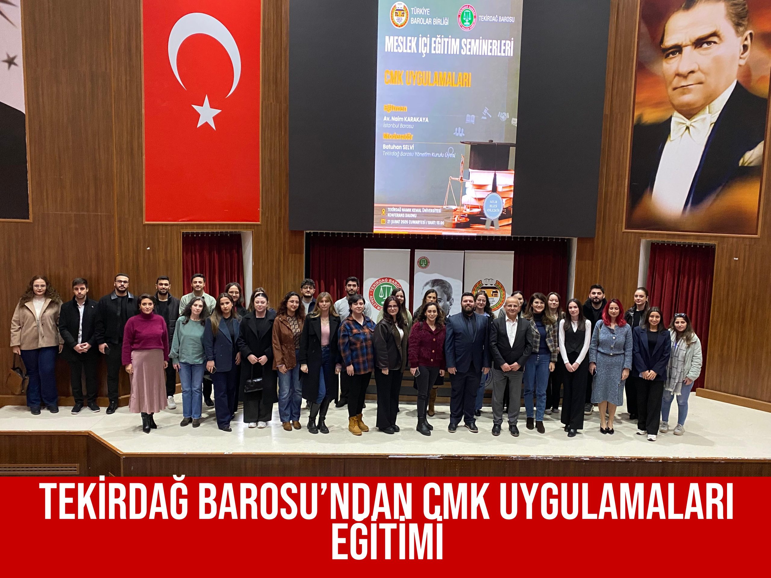 TEKİRDAĞ BAROSU’NDAN CMK UYGULAMALARI EĞİTİMİ