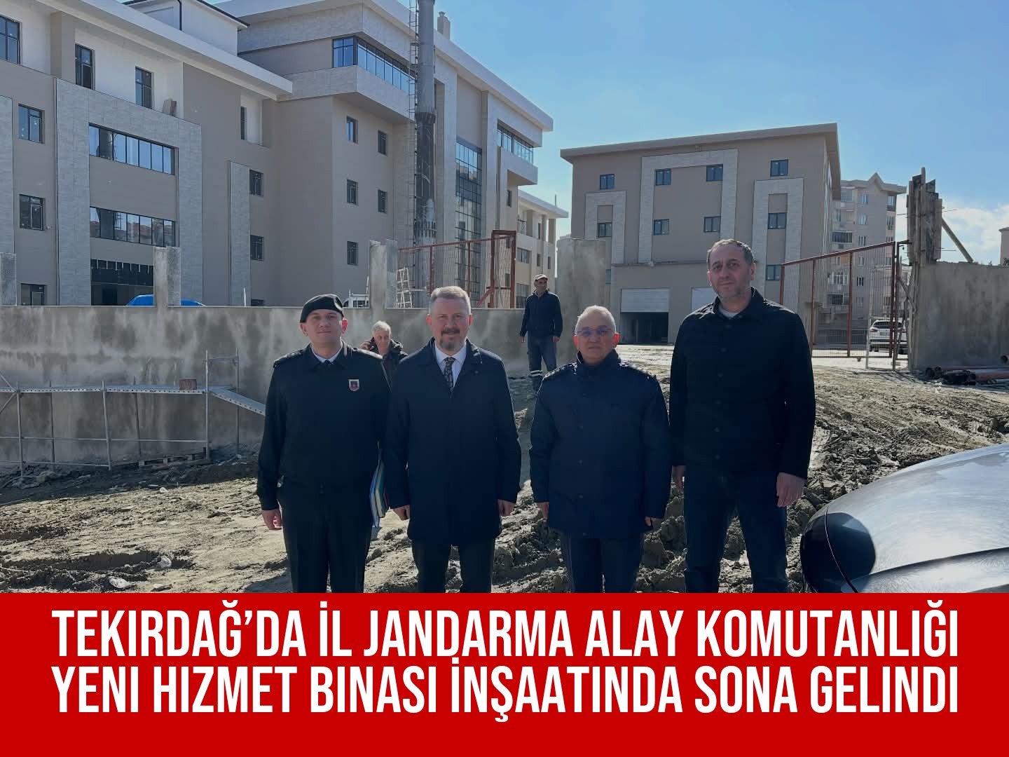 Tekirdağ’da İl Jandarma Alay Komutanlığı Yeni Hizmet Binası İnşaatında Sona Gelindi