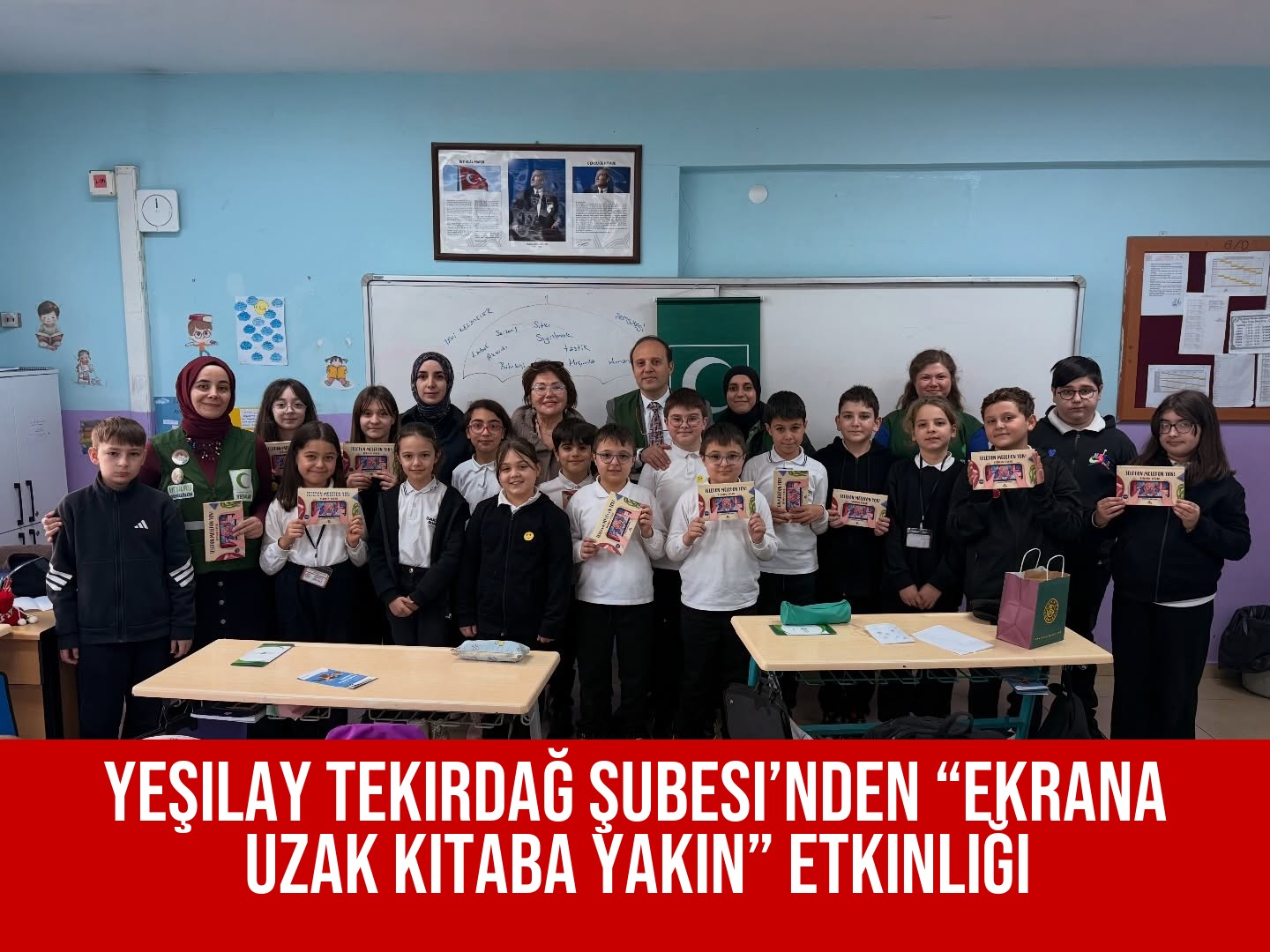 Yeşilay Tekirdağ Şubesi’nden “Ekrana Uzak Kitaba Yakın” Etkinliği