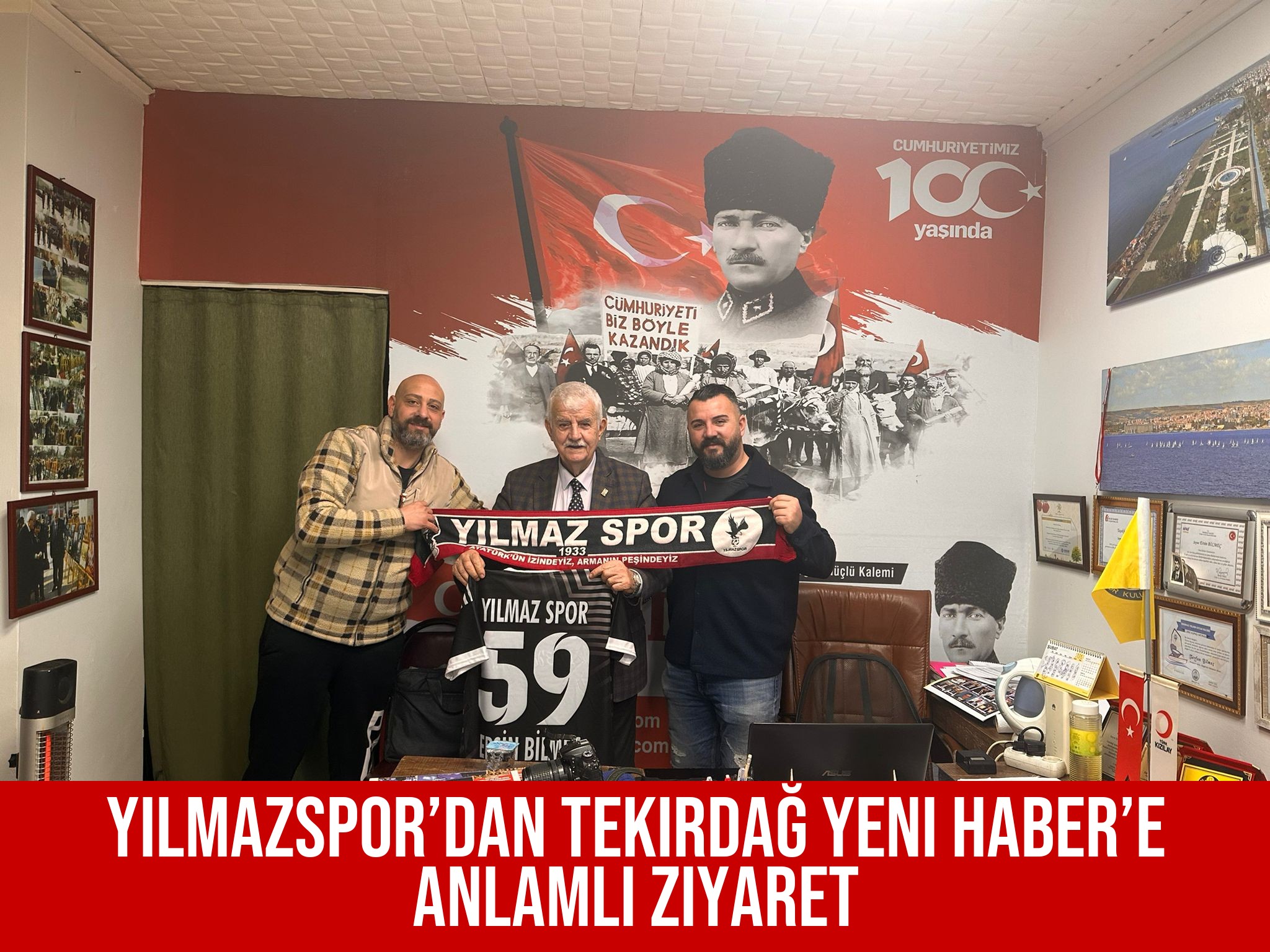 Yılmazspor’dan Tekirdağ Yeni Haber’e Anlamlı Ziyaret