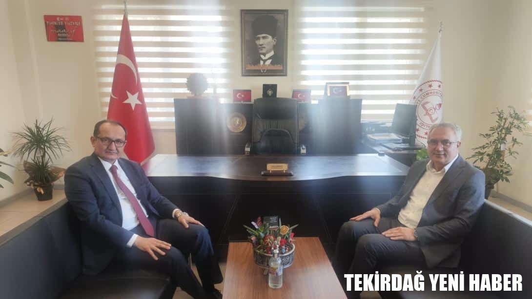 Tekirdağ Sağlık-Sen Başkanı İlçe Milli Eğitim Müdürü Fahri Kırmızı’yı Ziyaret Etti