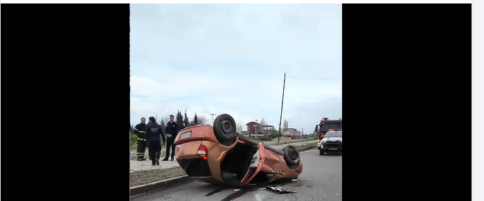 Ağacı kırdıktan sonra karşı şeride geçip takla attı.