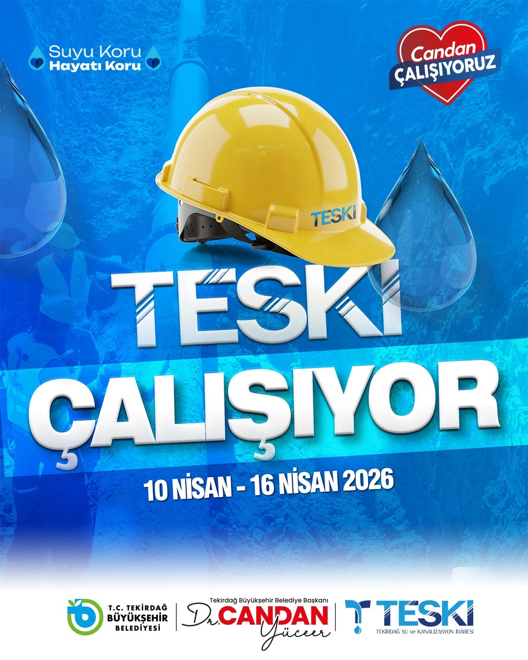 TESKİ EKİPLERİ 7/24 GÖREV BAŞINDA TEKİRDAĞ İÇİN ÇALIŞIYOR