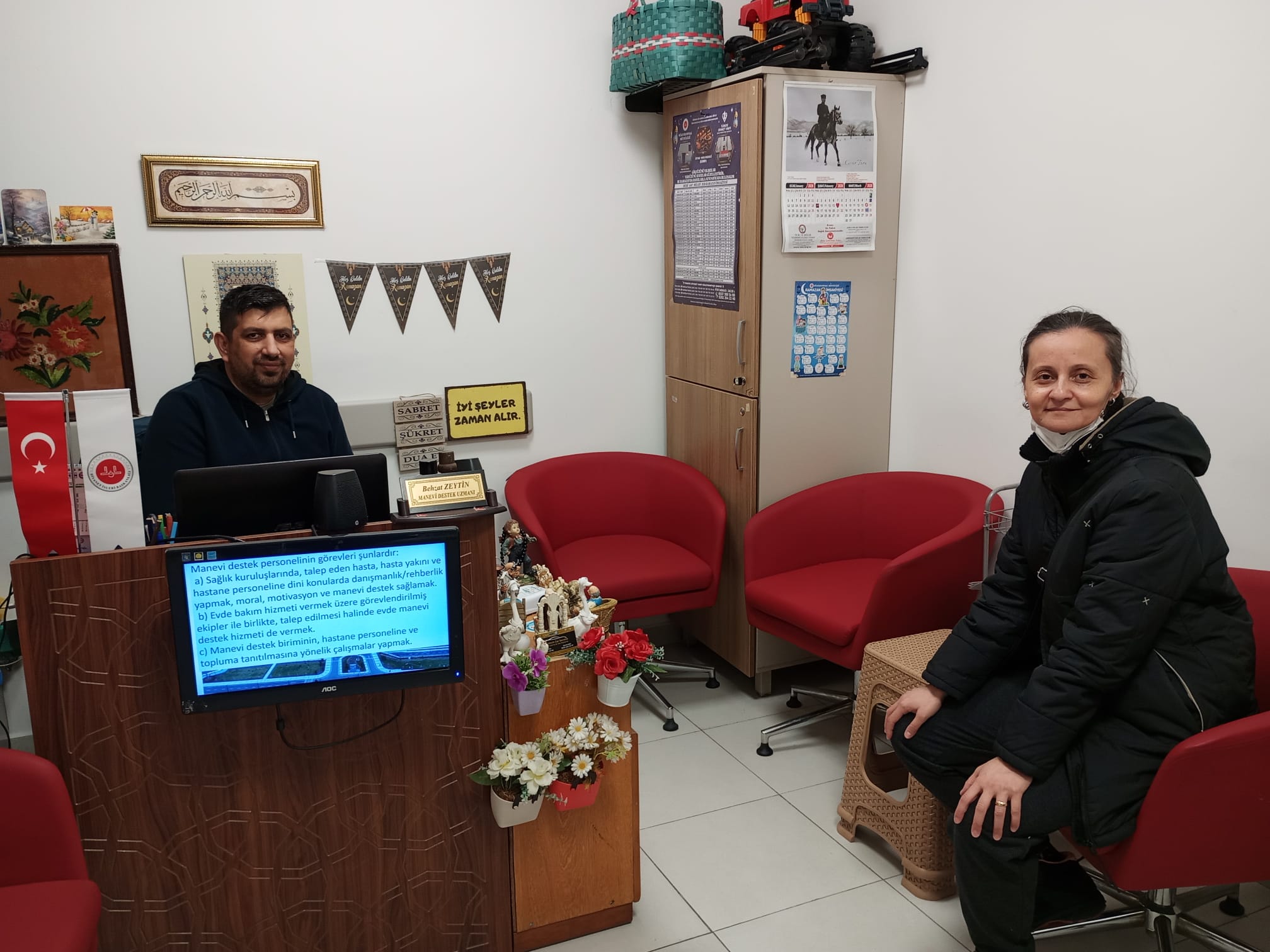 Hastanede manevi destek hizmeti hasta ve yakınlarına umut oluyor