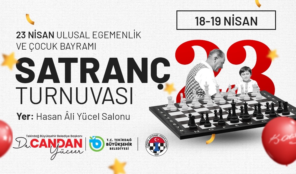 BÜYÜKŞEHİR’DEN 23 NİSAN’A ÖZEL ÖDÜLLÜ SATRANÇ TURNUVASI