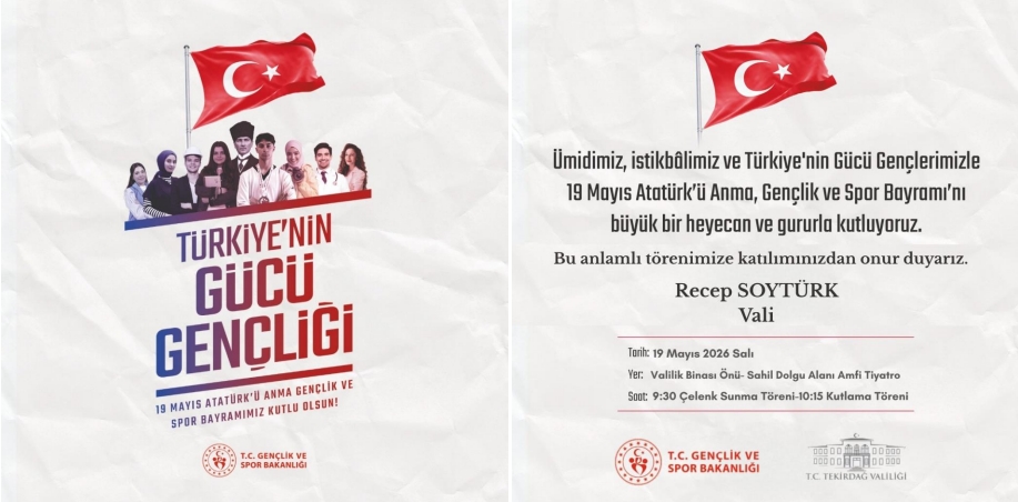 Tekirdağ’da 19 Mayıs Coşkusu Yaşanacak